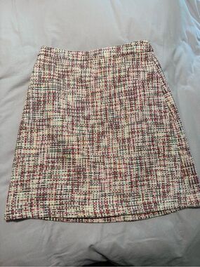 Ann Taylor Pink Multi Tweed Skirt